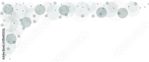Gray vector background with a pattern of circles with different diameters. Textured template for a web splash in a modern style.