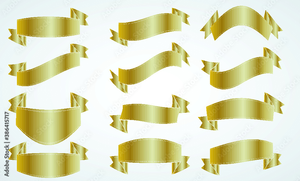 Vintage Ribbon Collection. Vector