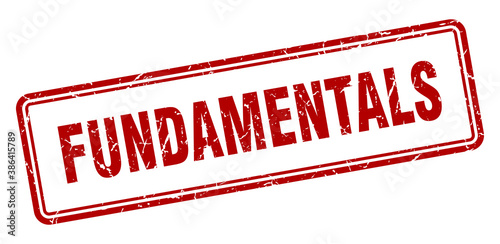 fundamentals stamp. square grunge sign on white background