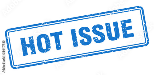hot issue stamp. square grunge sign on white background