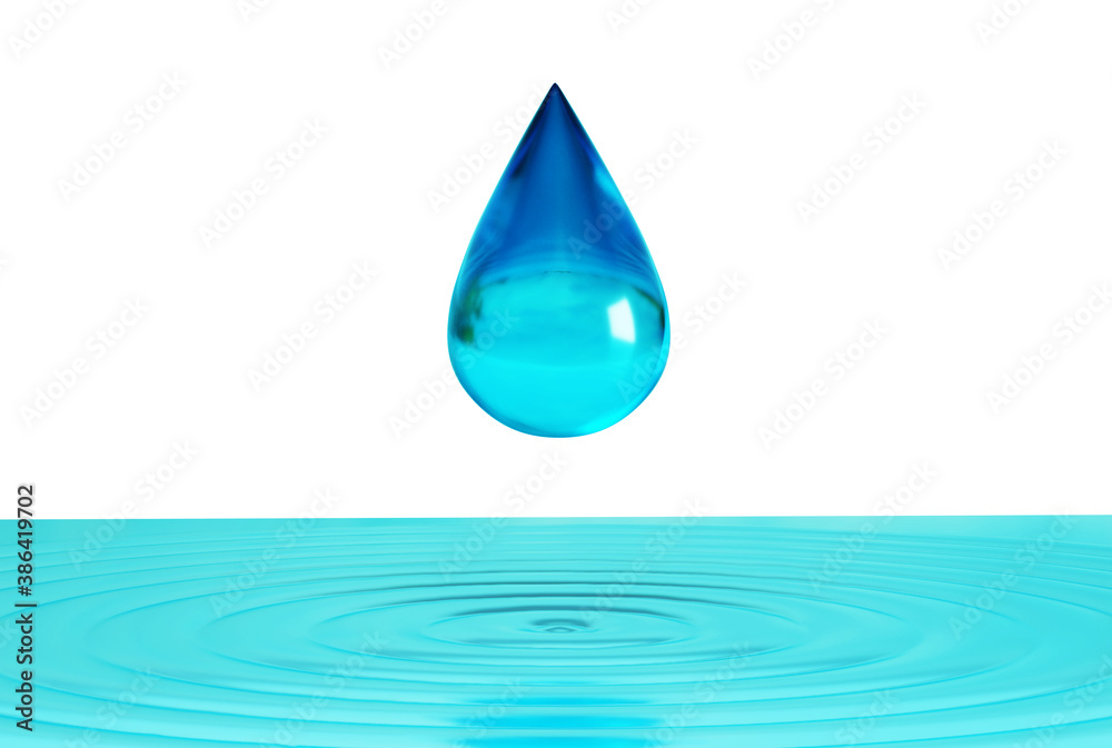 a water drop close up, water purity, clean water problem concept, 3d render a water drop close up, water purity, clean water problem concept, 3d render