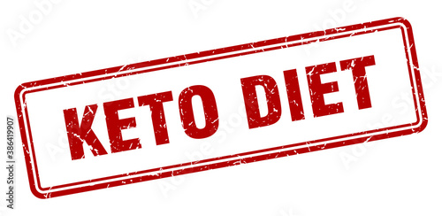 keto diet stamp. square grunge sign on white background