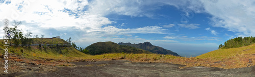 Panorama of ponmudi hills kerala