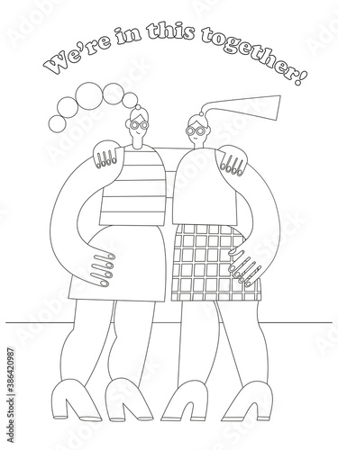 Together Coloring Sheet photo