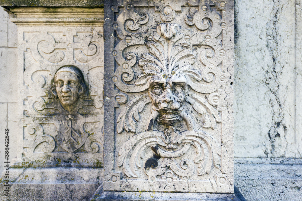 detail of a fountain in Old Town of Solothurn, Switzerland