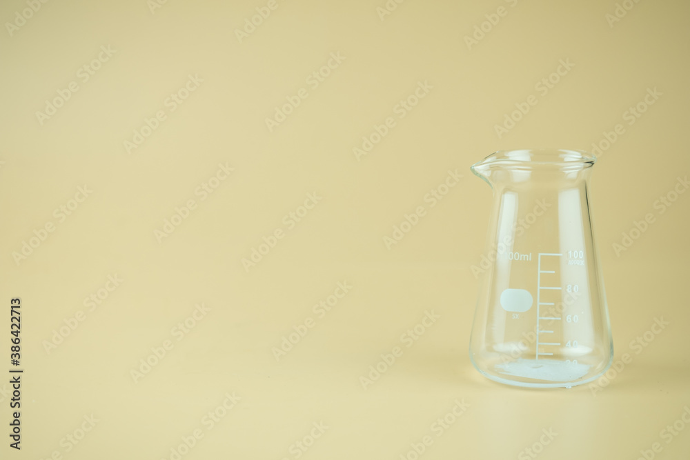 Side view of milk in transparent glass jar Side view of milk in transparent glass jar