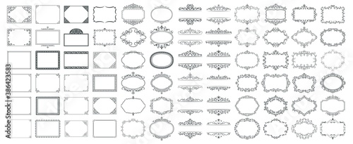 Vintage ornament frameset in various shapes