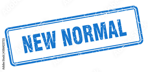 new normal stamp. square grunge sign on white background