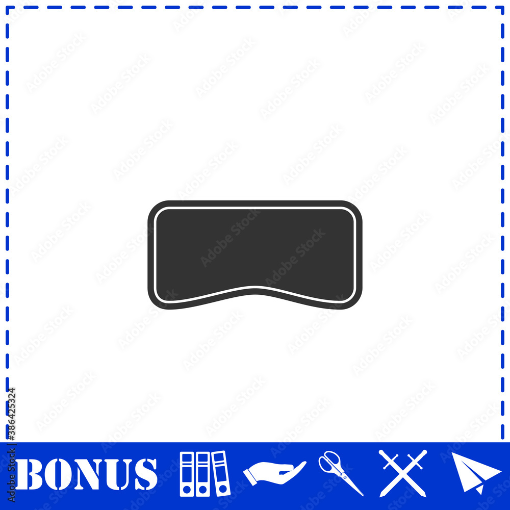 Fototapeta premium Swim mask icon flat