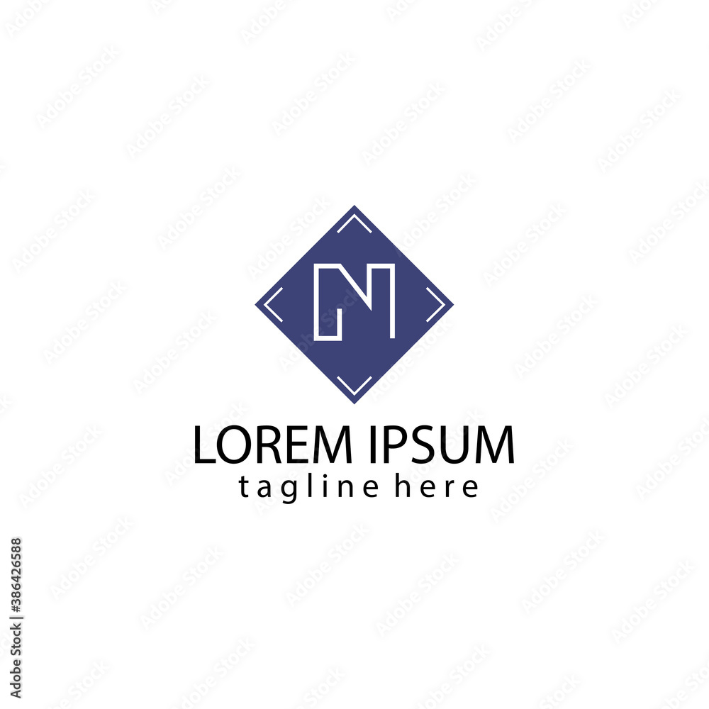 creative logo letter n modern color illustration design vector creative logo letter n modern color illustration design vector