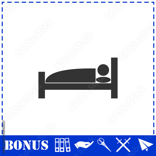 Sleep icon flat