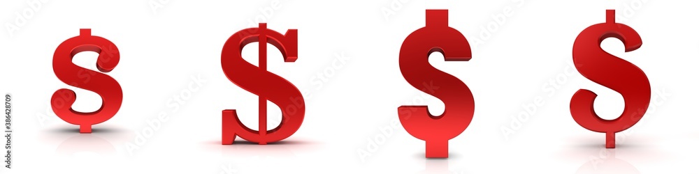 Dollar sign sale symbol discount icons red 3d Dollar sign sale symbol discount icons red 3d