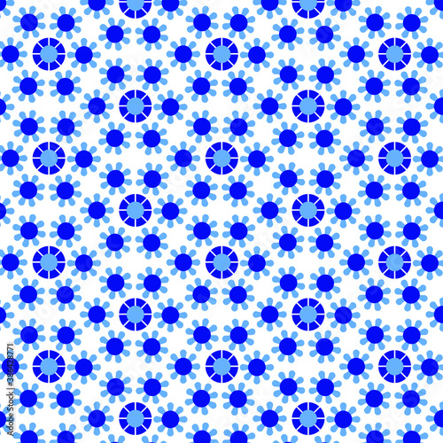 Wallpaper Mural Blue seamless pattern on white background. can be used for wrapping paper, website, wallpaper etc. Torontodigital.ca