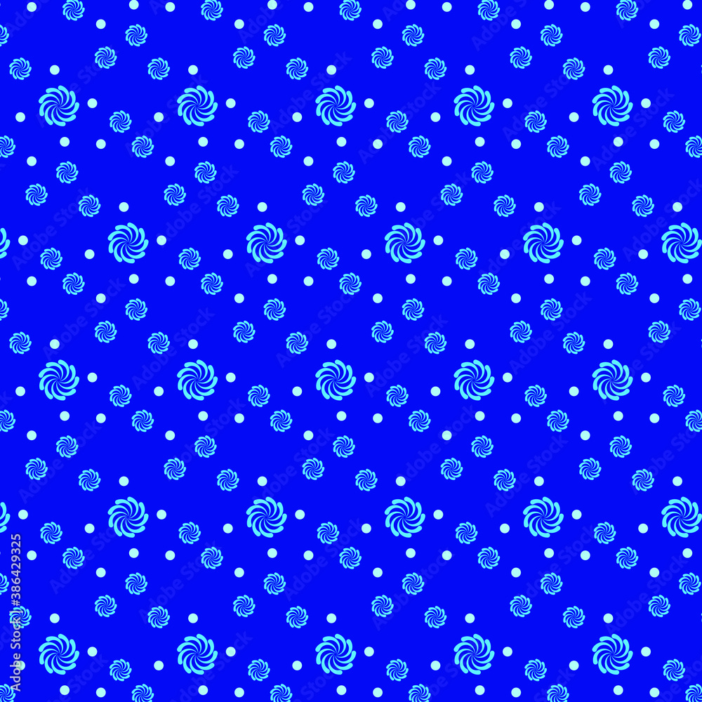 Seamless pattern in light blue on blue background. can be used for wrapping paper, website etc.