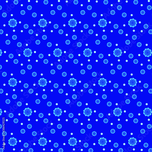 Seamless pattern in light blue on blue background. can be used for wrapping paper, website etc.
