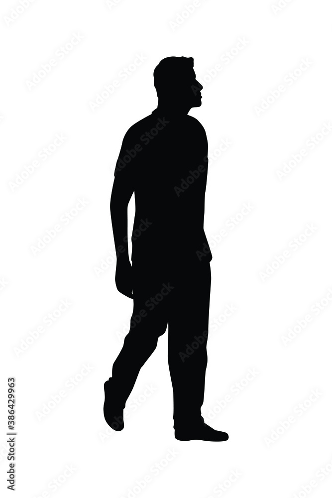 Standing man silhouette vector
Standing man silhouette vector
