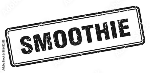 smoothie stamp. square grunge sign on white background
