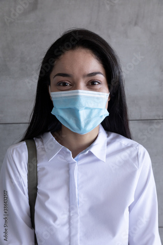 Portrait of businesswoman wearing face mask 