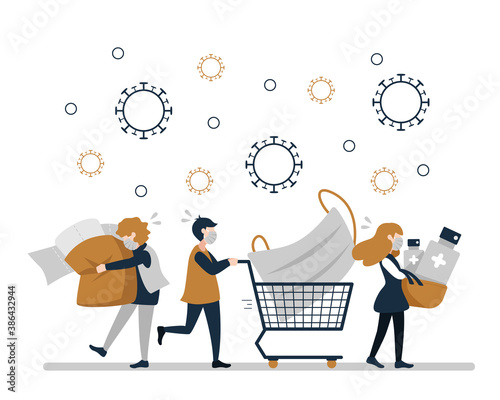 People do panic buying because of the virus outbreak