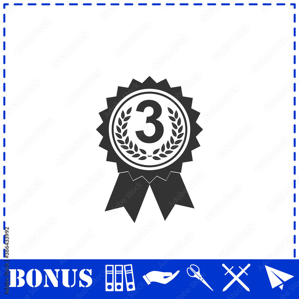 Award medals icon flat Award medals icon flat