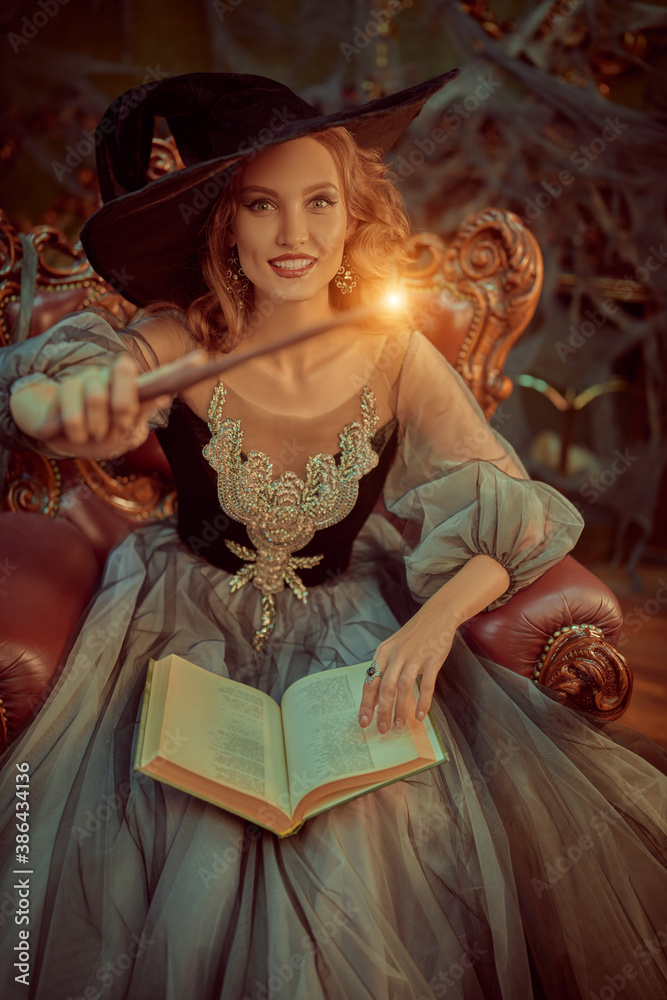 Fototapeta premium charming woman witch