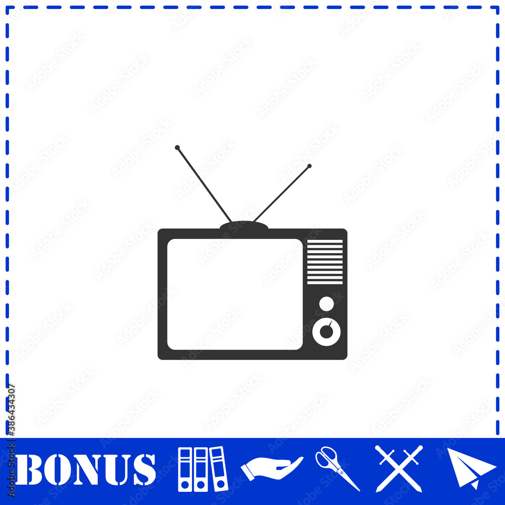 Obraz premium TV icon flat