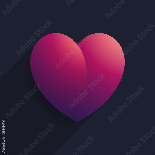 Heart symbol. Color gradient design. Vector illustration