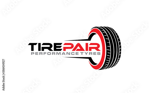 Illustration vector graphic of automotive tires shop logo design template