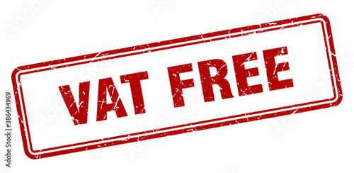 vat free stamp. square grunge sign on white background