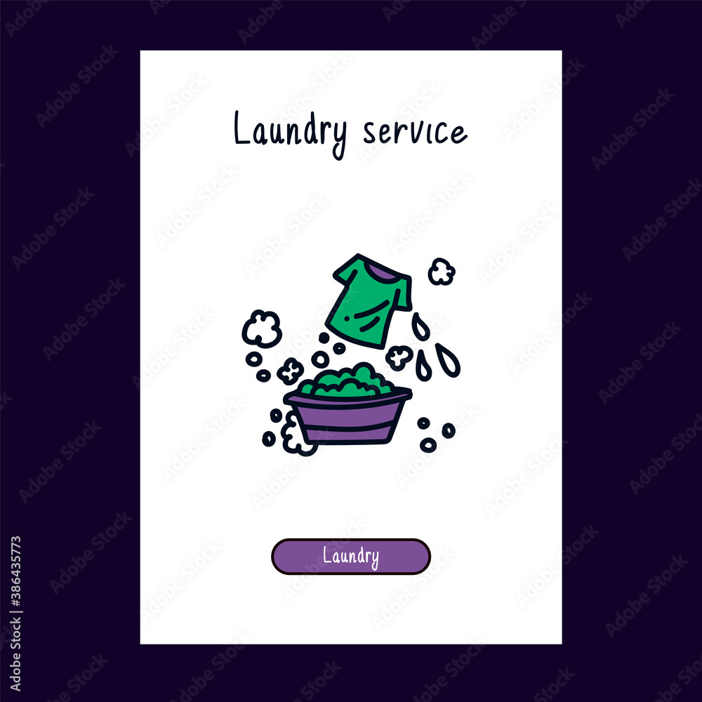 For the web, the Laundry service icon is in color. Cartoon cute icons in Doodle style for web Laundry service. The template for the web: washing machine, clothes, cleaning products, detergents for the For the web, the Laundry service icon is in color. Cartoon cute icons in Doodle style for web Laundry service. The template for the web: washing machine, clothes, cleaning products, detergents for the