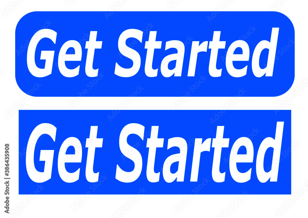 Get Started Blue Button for web and apps Creative vector design eps10 Get Started Blue Button for web and apps Creative vector design eps10