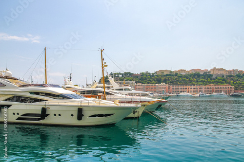 Boats in the Port de Fontvieille in Monaco