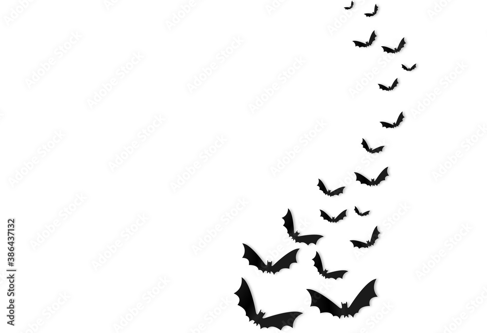 Halloween party banner , group of bats paper cute isolated on white background, space for text , sale banner template ,website, poster, vector illustration Halloween party banner , group of bats paper cute isolated on white background, space for text , sale banner template ,website, poster, vector illustration