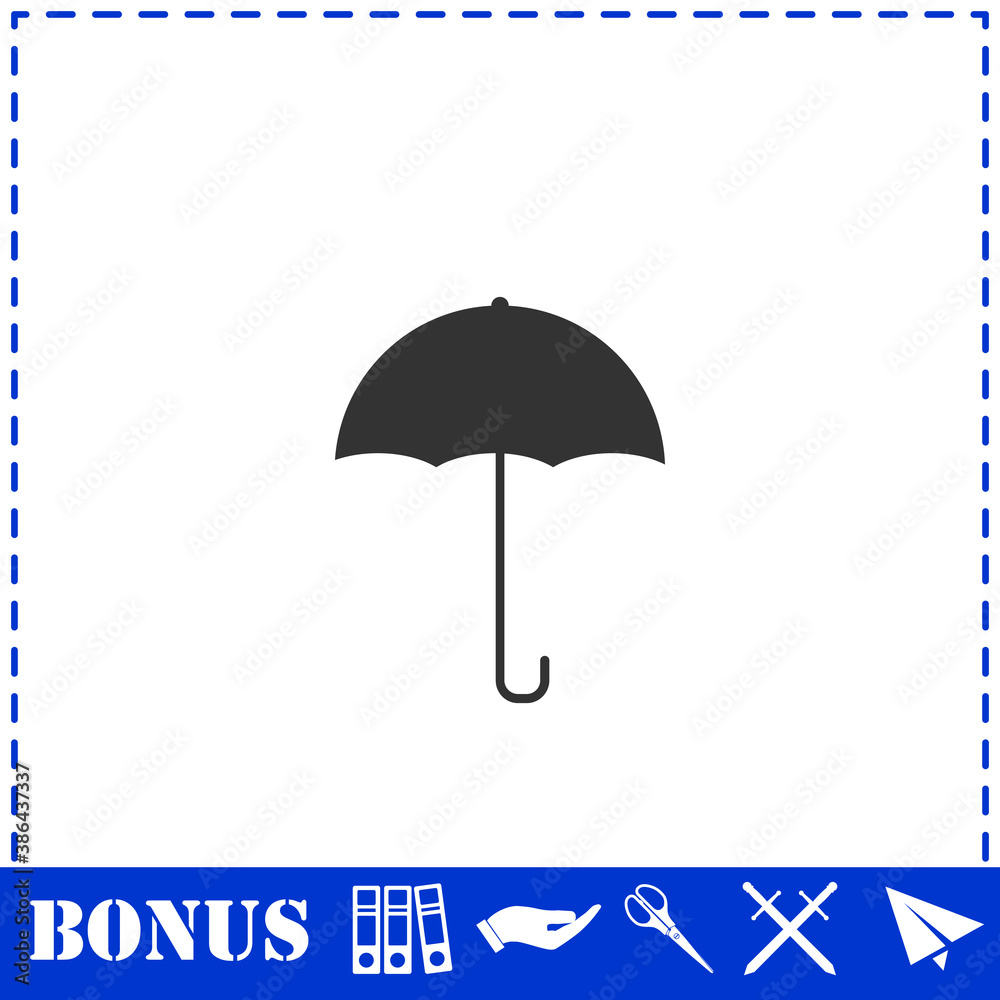 Umbrella icon flat