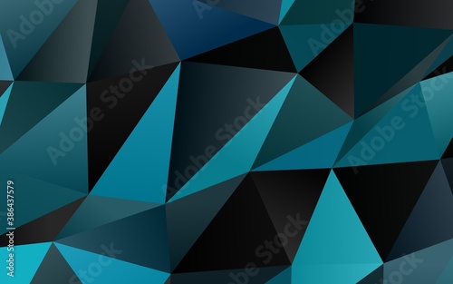 Light BLUE vector triangle mosaic template.