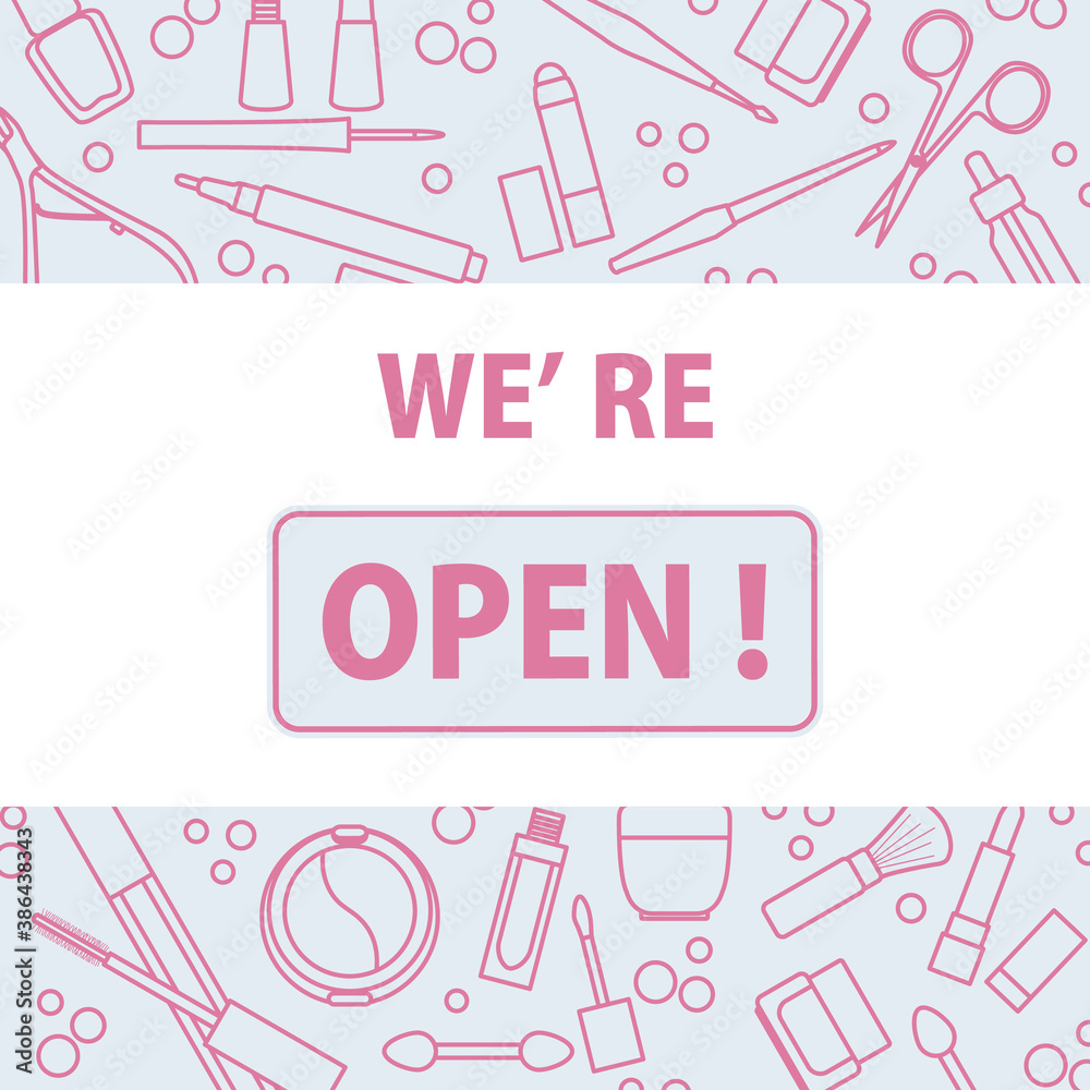 Open again Cosmetics shop Beauty Salon Nail Makeup Open again Cosmetics shop Beauty Salon Nail Makeup