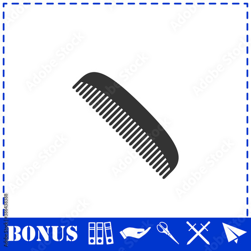 Comb icon flat