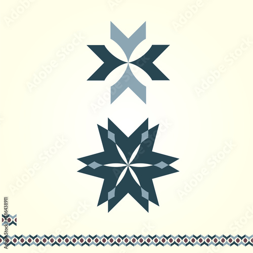 Vector Flower Icon Design Shape
