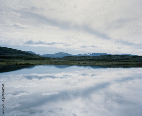 lake and mountains