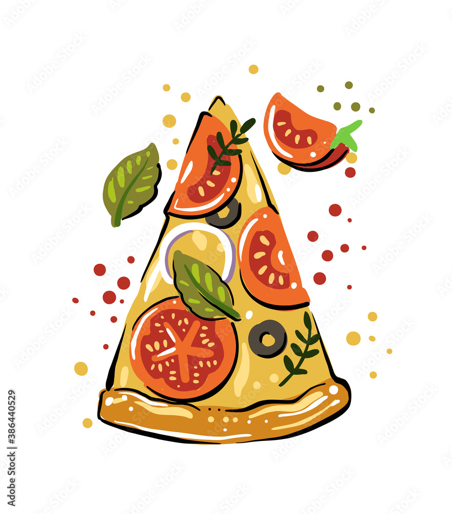 pizza with tomatoes and cheese on white plate pizza with tomatoes and cheese on white plate