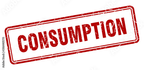consumption stamp. square grunge sign on white background