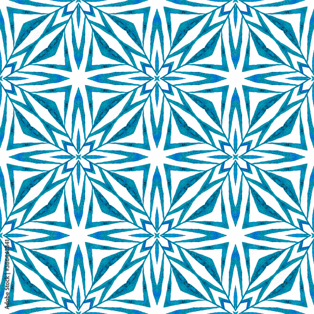 Exotic seamless pattern. Blue uncommon boho chic Exotic seamless pattern. Blue uncommon boho chic