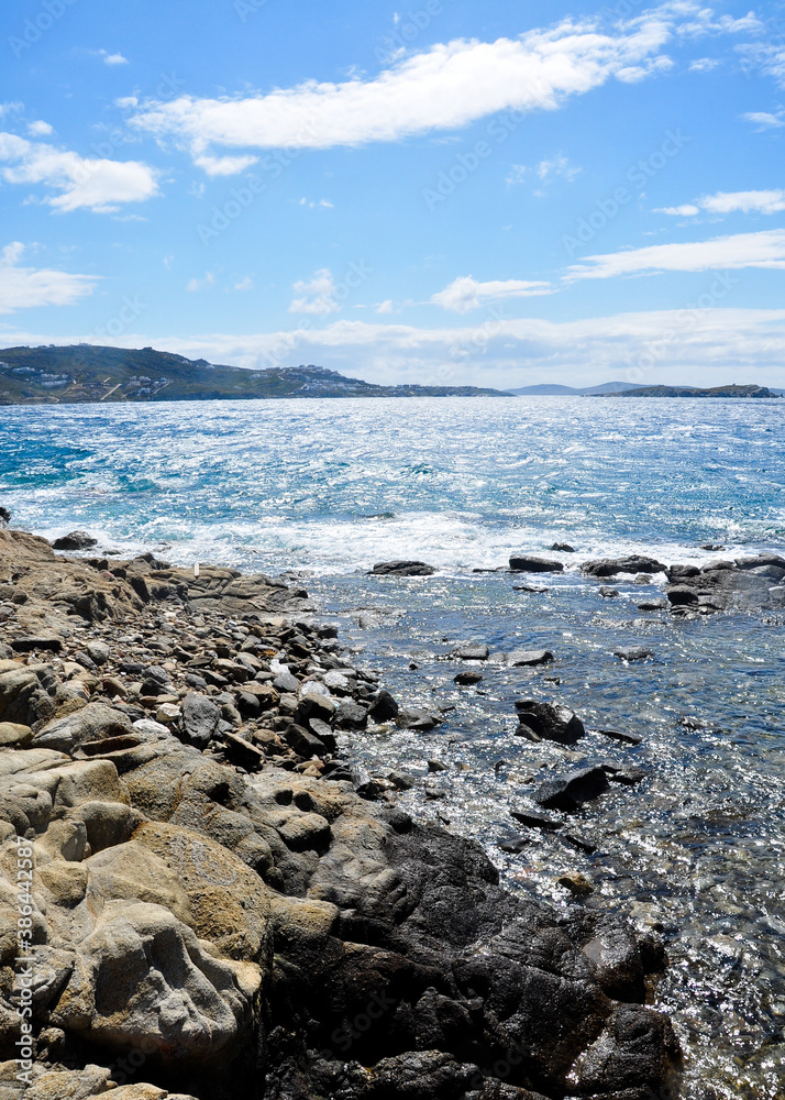 rocks on the sea Mykonos rocks on the sea Mykonos