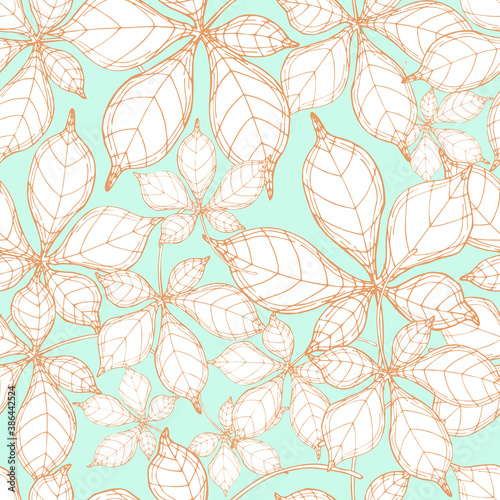 botanical seamless pattern  abstract elegance with floral background vector