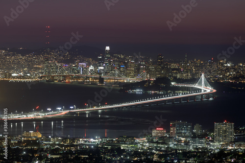 Panoramic Views of San Francisco and Berkeley via Grizzly Peak in Berkeley Hills.