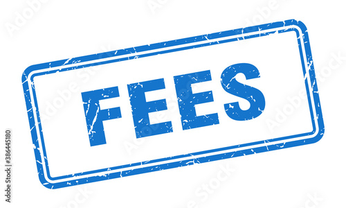 fees stamp. square grunge sign on white background