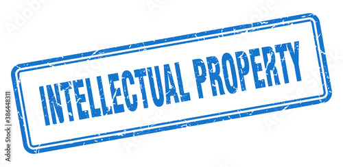 intellectual property stamp. square grunge sign on white background