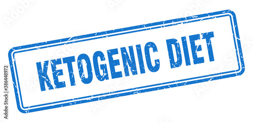 ketogenic diet stamp. square grunge sign on white background