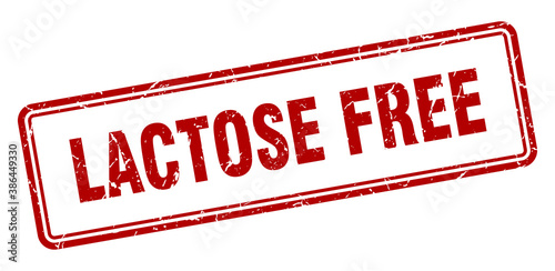 lactose free stamp. square grunge sign on white background