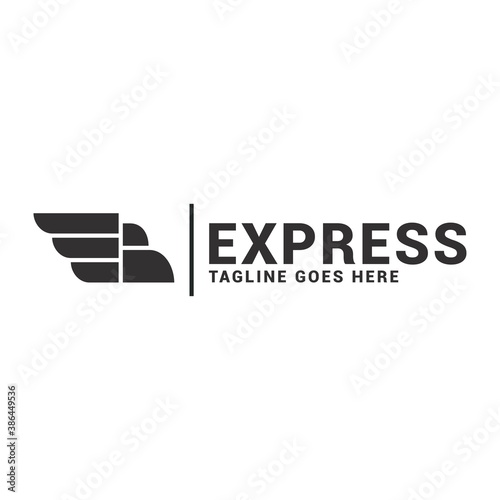 Logistics logo delivery express icon vector template. Simple design logistics delivery logo.
